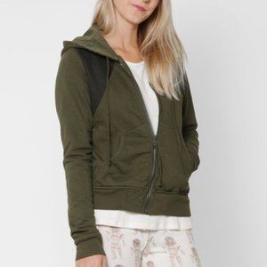 Prairie Underground Olive Green Zip Up Hoodie size Small